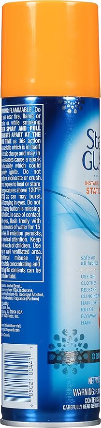 Static Guard Fabric Spray, 5.5 Ounce Can (Pack of 2)