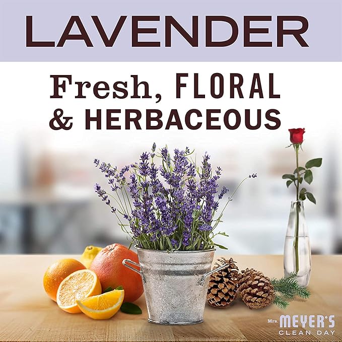 MRS. MEYER'S CLEAN DAY Liquid Fabric Softener Bottle, Lavender Scent, 32 Fl oz (Pack of 2)