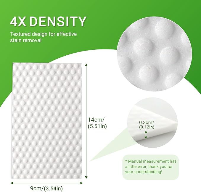 Magic Sponge Eraser Sheets- Garvonti 60 Pack Melamine Foam Sheet in Bulk, Convex Point Heavy Duty Melamine Eraser, Thickened Disposable Melamine Foam Cleaning Eraser Pads