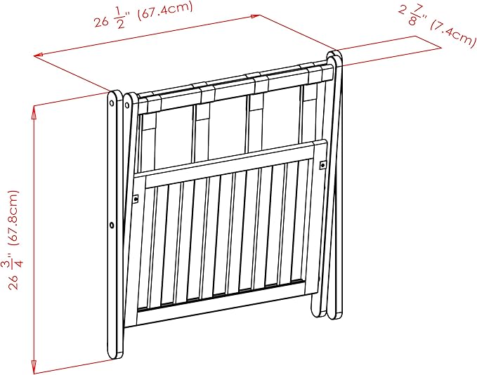 Winsome Remy Luggage Rack with Storage Shelf, for Guest Room, No Assembly, Cappuccino