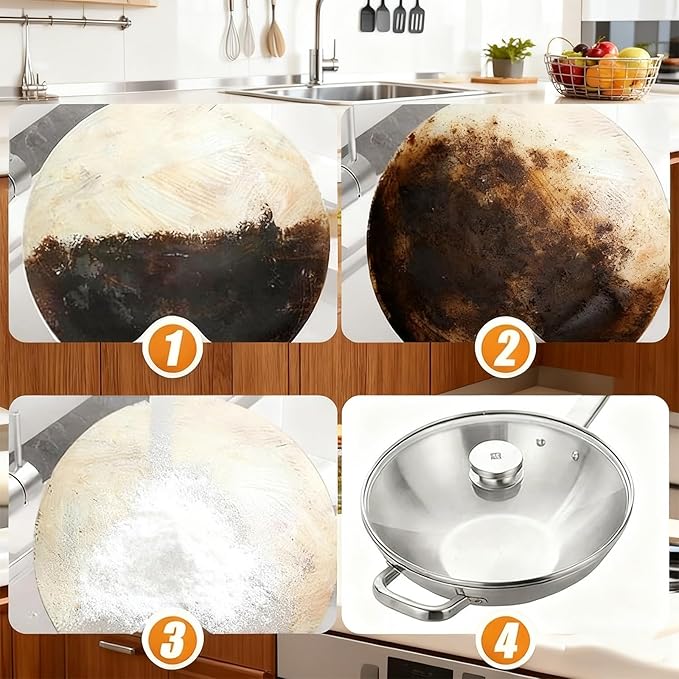 Black Cleaning Film for Pot Bottom, Powerful Burnt Residue Remover Paste, Stainless Steel Pan Cleaner, Multi Purpose Powerful Cleaner, Deep-Penetrating Paste, for Kitchen Pots, Pans