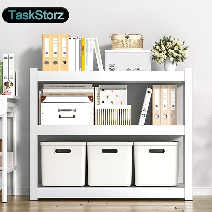 3-Tier Metal Storage Shelving Unit White 16" D x 36" W x 36" H, Adjustable, 1800 lbs Capacity, Heavy Duty, Storage Organizer, for Garage, Home, Bathroom, Laundry, Storage Rack