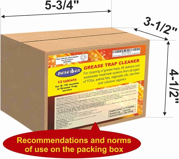 Beseder Grease Trap Cleaner (1 Count (Pack of 12))
