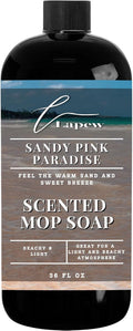 Lapew Sandy Pink Paradise Scented Mop Soap - Luxury Floor Cleaner Concentrate for Mopping Tile, Laminate, Vinyl & Hardwood | Streak-Free, Low-Foam | 36 oz