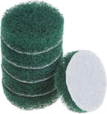 HARFINGTON 6pcs Drill Power Brush 2 inch Tile Scrubber Scouring Pads 180-240 Grit for Bathroom Kitchen Household Cleaning
