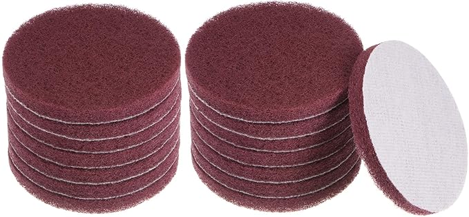 HARFINGTON 15pcs Drill Power Brush 4 Inch Tile Scrubber Scouring Pads 800 Grit for Bathroom Kitchen Household Cleaning
