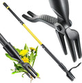 Jardineer Weed Puller Tool, 45" Stand Up Weed Remover Tool with Reinforced All-Steel Handle & 4-Claw Steel Head, Heavy Duty Manual Weeder for Garden Lawn Yard, Easily Remove Weeds Without Bending
