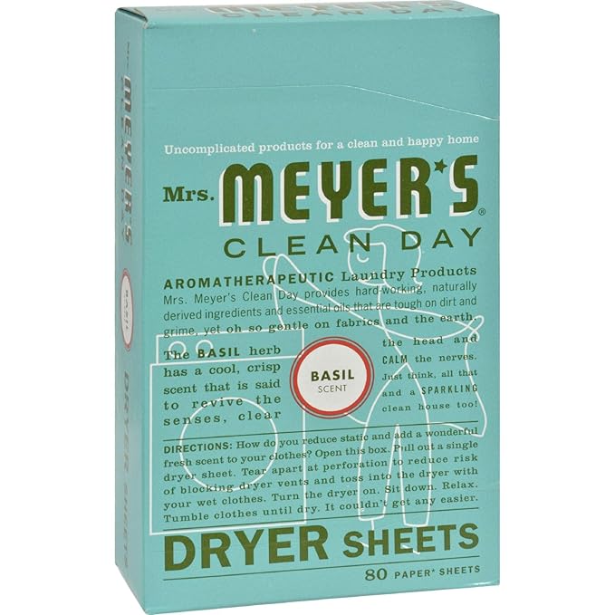 Mrs. Meyer'S Dryer Sheets - Basil - 80 Sheets