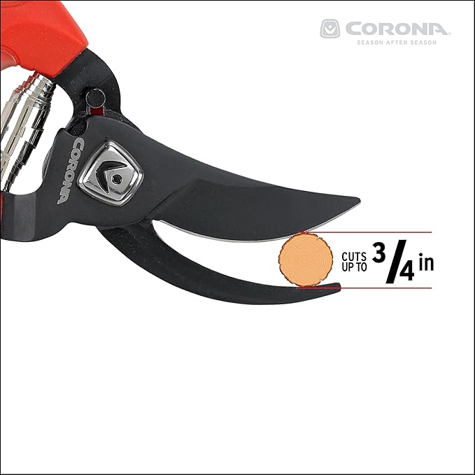Corona BP 3214D ComfortGEL Bypass Hand Pruner, 3/4-inch cut , Red