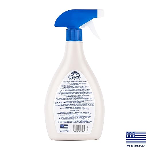 Clorox Fraganzia Refresher Spray, Morning Sky Scent - Multi-Use Fabric & Linen Freshener Spray - Odor Eliminator for Home, Upholstery, Bedding, Curtains, Room, 22 Fl Oz