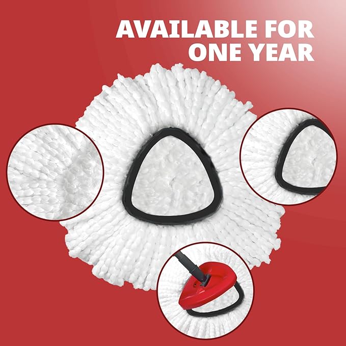 Mop Replace Head, 3 Pack Spin Mop Replacement Head Easywring 1-Tank System, Easy Cleaning, Microfiber, Machine Washable