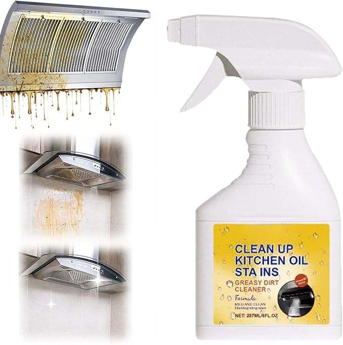 Kitchen Heavy Oil Cleaner Spray, 2026 New All Purpose Kitchens Heavy Oil Cleaning Agent, Kitchen Degreasing Cleaning Spray Grease Remover for Stove, Oven, Dishwasher, Appliances (1PCS)