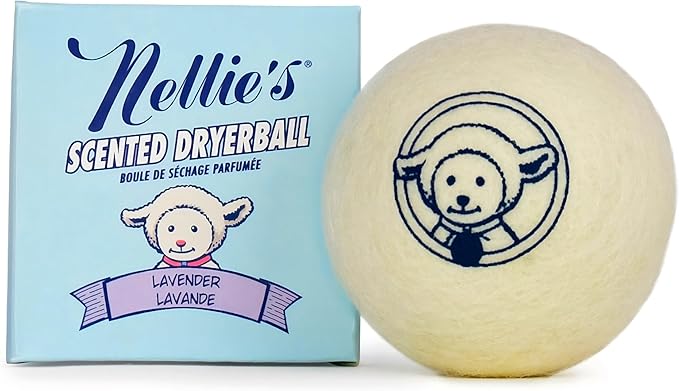 Nellie's Scented Wool Dryerball - Lavender Scented - Made with 100% Pure New Zealand Wool