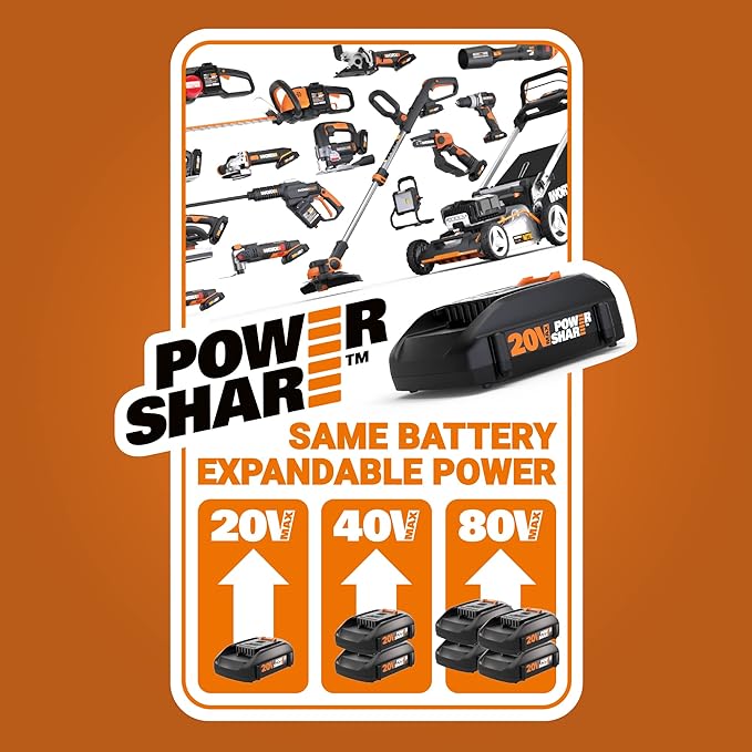 Worx WX108L 20V 1/2" Cordless Drill Driver Power Share - (Batteries & Charger Included)