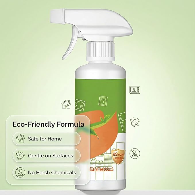 2026 New Electrolyzed Ion Kitchen Cleaner Spray,Multi-purpose Kitchen Cleaner Spray,Kitchen Appliance Cleaner, Clean up Kitchen Oil Stains for Hold, Oven, Stove, Range Hood (1)