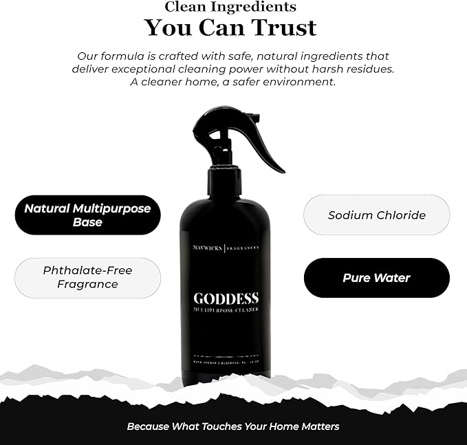 Fragrances All Purpose Cleaner Spray (Goddess) 16 Oz – Multipurpose Surface Cleaning Spray for Kitchen, Bathroom, Floors and Counters, Home and Office, Natural and Non-Toxic