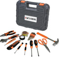 20 Piece Orange Home Tool Set, Home Repair Tool Kit for Men Women, and College Students, Comes With A Portable Storage Box and Can be Used for Small Home Repairs and Outdoor Work