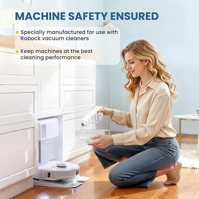 Floor Cleaning Solution for Mops, Compatible with Roborock (Qrevo/Q7/Q10/Saros 10R) and Other Brand Robot Vacuum and Mop Cleaner, Tea Tree Scent, 16.23 fl oz, Pack of 2