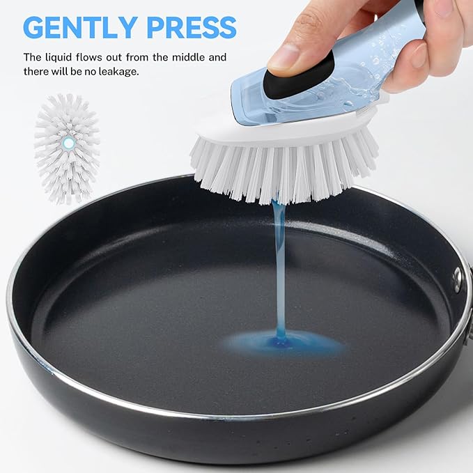 Dish Brush Refills 4 Pack, White Replacement Brush Heads Compatible with OXO Dish Brush & OXO Dish Scrubber