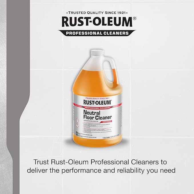 Rust-Oleum Professional Cleaners Neutral Floor Cleaner | 1 Gallon (128oz) | Professional Strength Concentrate | Neutral pH | Pine Scent | 4 Pack