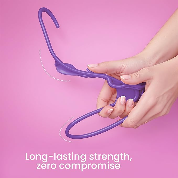 Utopia Home Plastic Hangers 50 Pack - Perfect Space Saving Clothes Hanger - Durable and Strong - Perfect Closet Organizers with Shoulder Grooves (Purple)