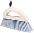 Angle Broom for Hardwood Floors - Soft Bristled Indoor & Kitchen Broom (Light Pink)
