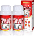 2Pack Sink Drain Cleaner Tool - Upgraded Powerful Pipe Unclogging Agent for Kitchen, Bathroom & Sewer Cleaning
