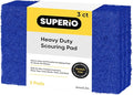 Superio Heavy Duty scouring Pads Non-Scratching Scrubber, Non-Scratch Cleaning Scrub Pads, Eco-Friendly Reusable Kitchen Scrubbing Pad, Great for Non-Stick Cookware