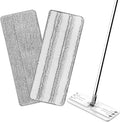 Mop Replacement Pads Compatible with JOYMOOP Flat Mop or Mop Bucket Set - Microfiber Flat Mop Pads for All 13" X 4.9" Squeeze Flat Floor Mop - Washable Mop Head Replacement (1+1 Pack)
