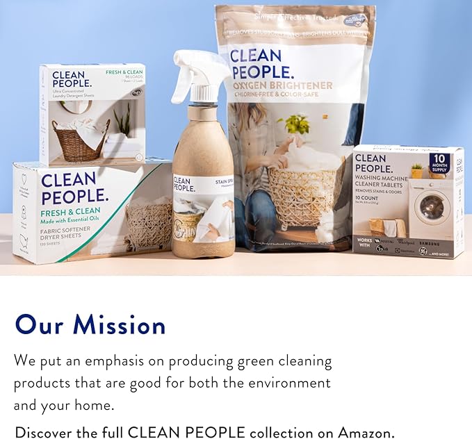 The Clean People Liquid Laundry Detergent - Recyclable Packaging, Stain Fighting - Ultra Concentrated, Laundry Soap - Baby Laundry Detergent, 200 Loads