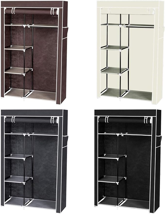 Portable Closet Wardrobe Closet for Hanging Clothes, Closet Organizer Storage Large Wardrobe Closet Free Standing Clothes Rack Clothes Storage Organizer for Bedroom Living Room
