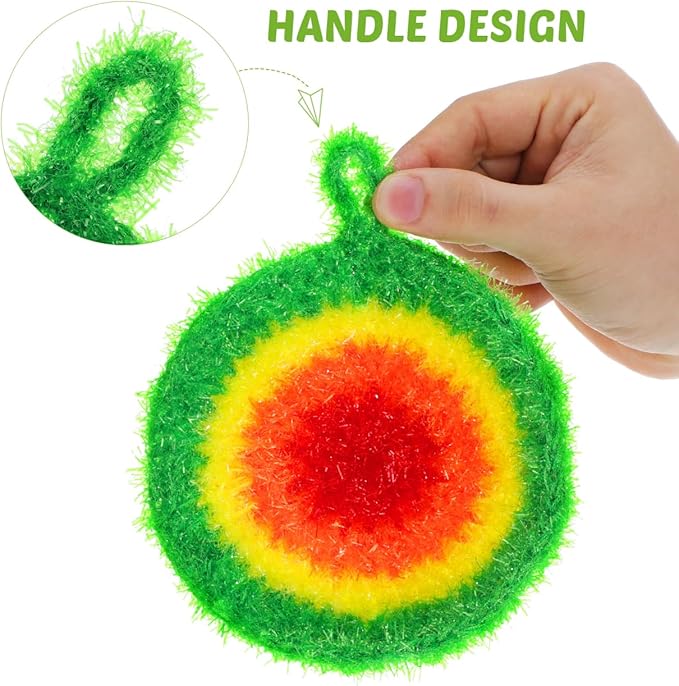 TOYANDONA 5pcs Dish Sponge Cleaning Scrubber: 6. 3in Thickened Non-Scratch Odorless Reusable Cleaning Cloths, Hangable Kitchen Dishwashing Swedish Sponge for Housework Countertop Sink