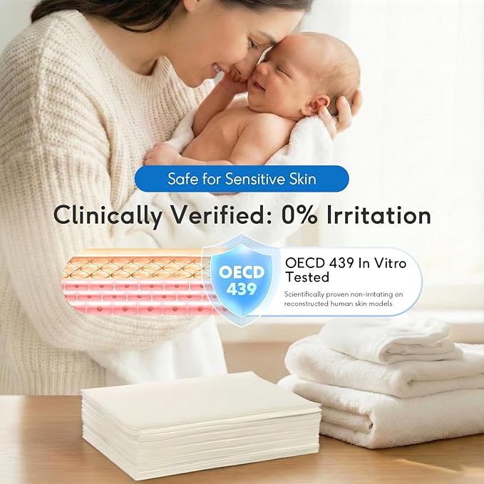 BellaLuce Sensitive Skin Laundry Detergent Sheets, 200 Loads (100 Count) - Hypoallergenic & Fragrance Free Washing Strips, Gentle for Baby, Travel & Dorm Essentials