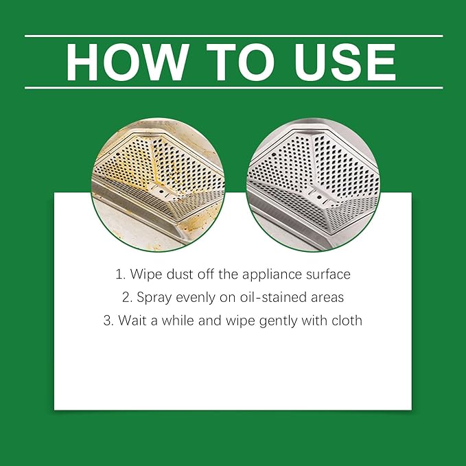 Multifunctional Kitchen Appliance Cleaner, Bonachtats Multi Function Kitchen Cleaner Spray, Remove Dirt, Gentle on Surfaces, Degreaser for Stove, Oven, Microwave & Stainless Steel (1)