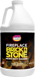 Quick 'n Brite Fireplace Gel Cleaner for Brick, Stone, Rock, Tile, and Marble, Nonabrasive Fireplace Cleaner, Made in the USA, 64oz