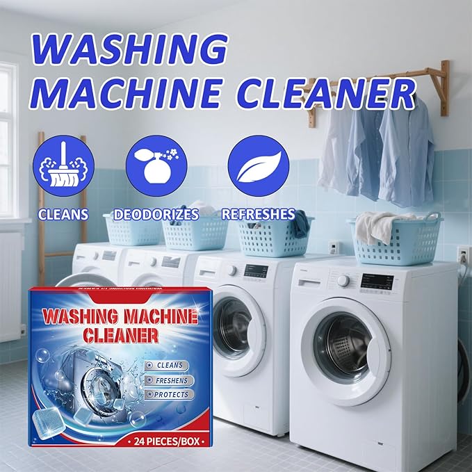 Washing Machine cleaner Tablets,Deep Clean and Deodorize,24 Pieces