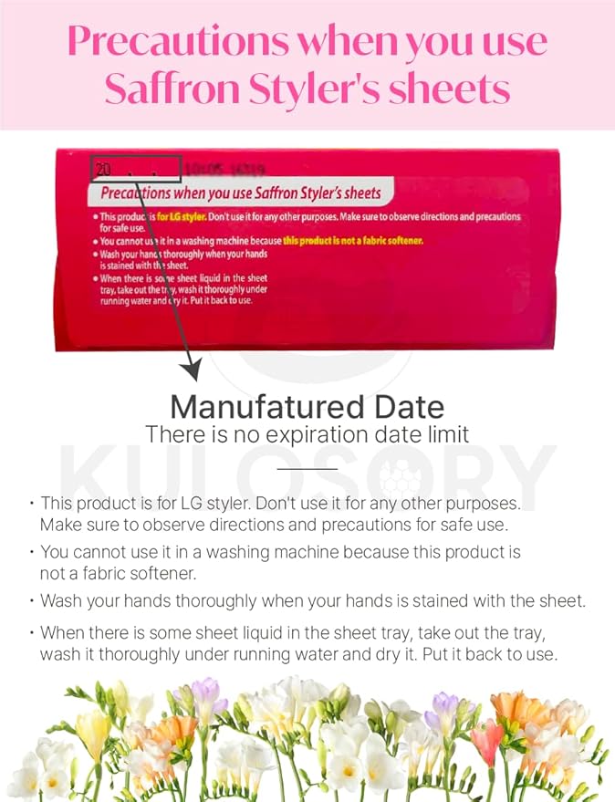 LG Styler Sheets 20 Sheets (Freesia + Lime basil)