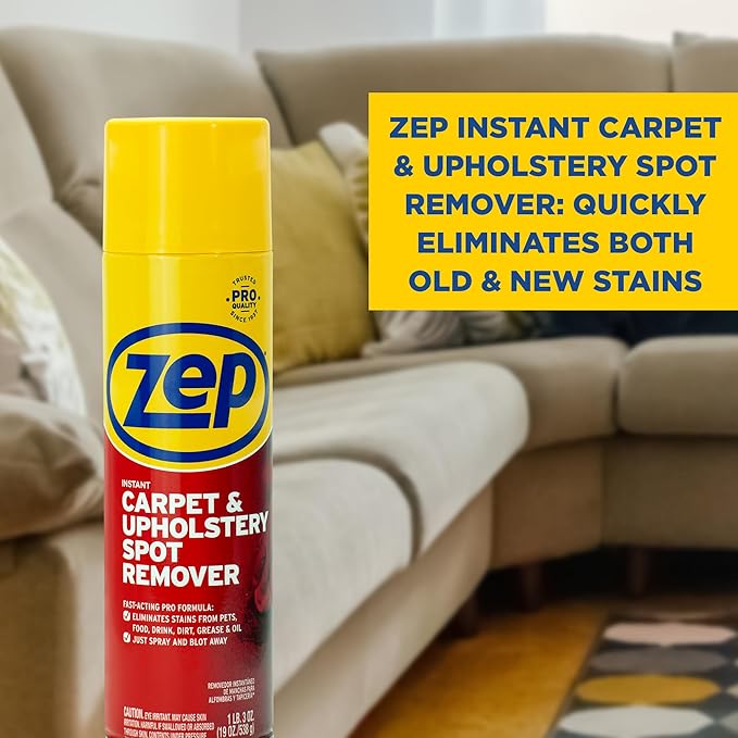 Zep Instant Carpet and Upholstery Spot Remover 19 oz ZUSPOT19 (Case of 4) (Formerly Instant Spot Remover)