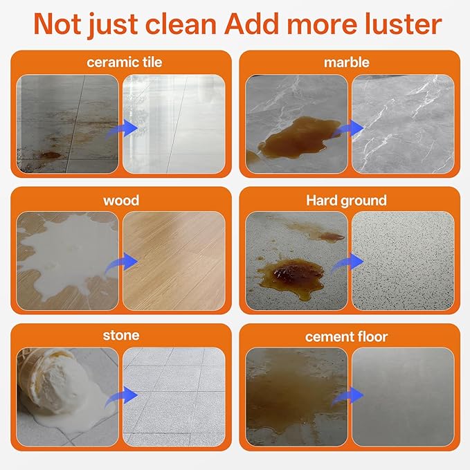 1L Sweet Orange Floor Cleaning Solution Compatible with Roborock&Eufy&iRobot&Ecovacs&Dreame&Shark, Fragrance Deodorization, Deep Cleans for Multiple Hard Floors, Suitable With All Robot Vacuum