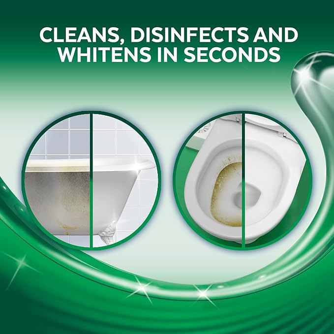 Lysol Toilet Bowl Cleaner Gel, For Cleaning and Disinfecting, Stain Removal, Contains Bleach, 24oz (Pack of 2)