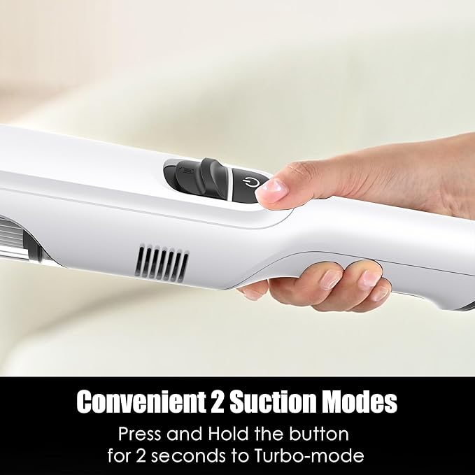 Handheld Vacuum Cordless, Lightweight 1.4lb with Powerful Suction, Charging Dock, Single Touch Empty and Detachable Dust Cup, Portable Mini Car Vac for Home Office and Pet Hair (Creamy White)