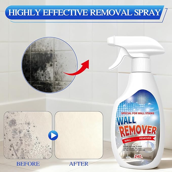 Highly Effective Removal Spray,Wall Cleaner Spray,Multi-Surface Cleaning Solution,For Wood,Tile,Fabric,Bathrooms,Kitchens,Long-Term Protection