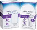 Flying Insect Trap Plug-in with Blue & UV Light – Indoor Bug Catcher for Gnats, House & Fruit Flies (1 Plug in Device & 3 Cartridges)