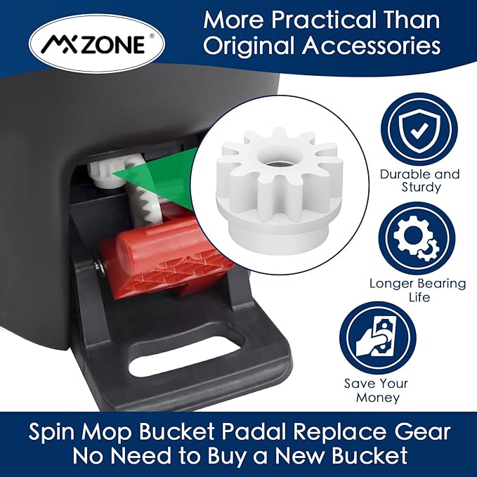 Pedal Bearing Replacement Compatible with O Cedar Mop Bucket, One Way Clutch Gear Sprockets Repair Spin Mop and Bucket, Mop Gears, 2 Packs