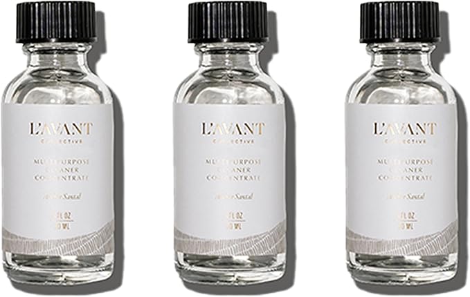 L'AVANT Collective Multipurpose Surface Cleaner Refill (Pack 3) | Provides a Powerful Clean to Remove Grease & Grime | Ambre Santal 3 x 1oz