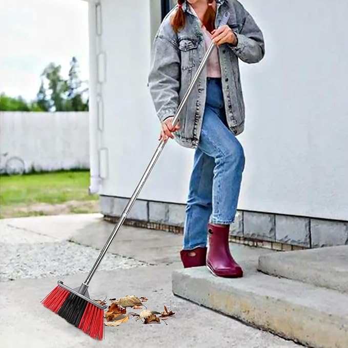 Outdoor Broom, Outside Heavy Duty Brooms for Sweeping Outdoor, Floor Broom is Applied for Courtyard,Garage,etc.（62 inch）