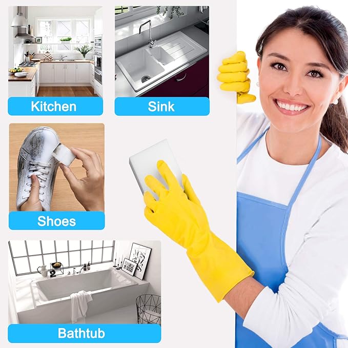 100Pack Magic Sponge Eraser | Premium Melamine Sponge Foam | Multi-Functional Household Cleaning Sponge for Kitchen, Sink, Bathrooms, Walls, Vehicles, Shoes | No Scratch Cleaning Pads