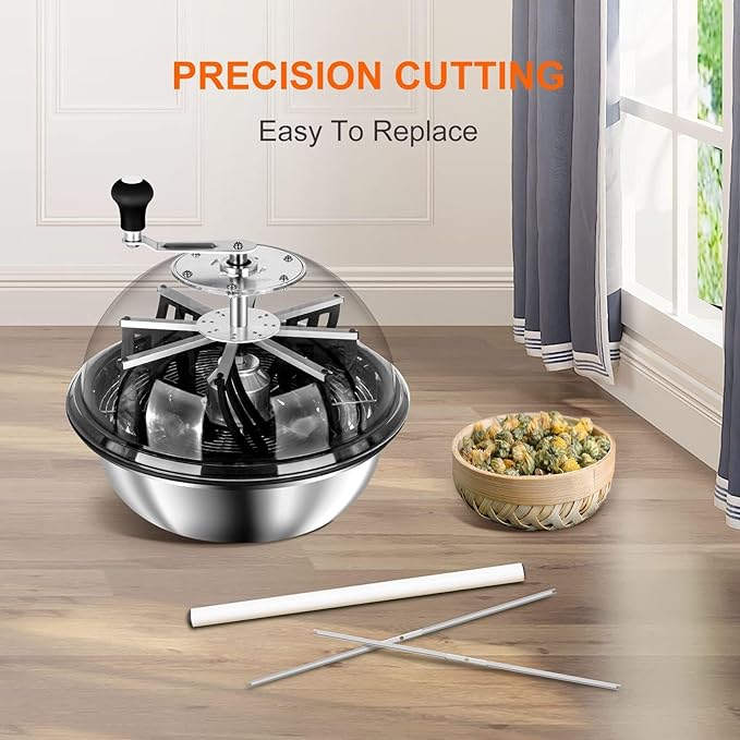 iPower 19inch Trimmer Leaf Bowl Blades Twisted Spin Cut, Sharp Stainless Steel, Include 2 Serrated 2 Straight
