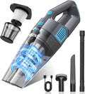 Gxzsk Handheld Vacuum Cordless, 15000PA Strong Suction Hand Held Car Vacuum Cleaner Rechargeable, Portable Hand Vacuum with Multi-Nozzles & Washable Filter for Home Office, Car, Pets