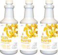 ClogBuster Non-Acidic Drain Opener and Clog Remover, Commercial Grade, 1 Quart (3-Pack)